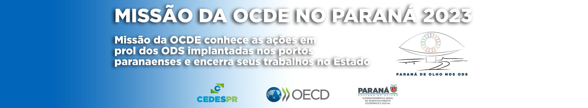Missão da OCDE conhece as ações em prol dos ODS implantadas nos portos paranaenses.