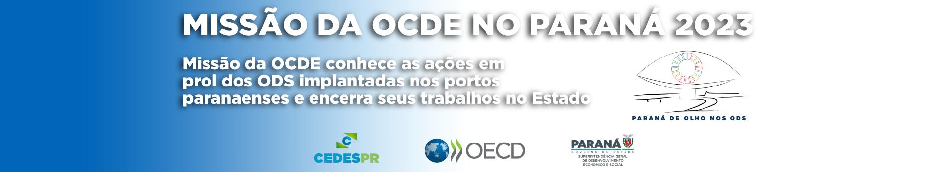 Missão da OCDE conhece as ações em prol dos ODS implantadas nos portos paranaenses.