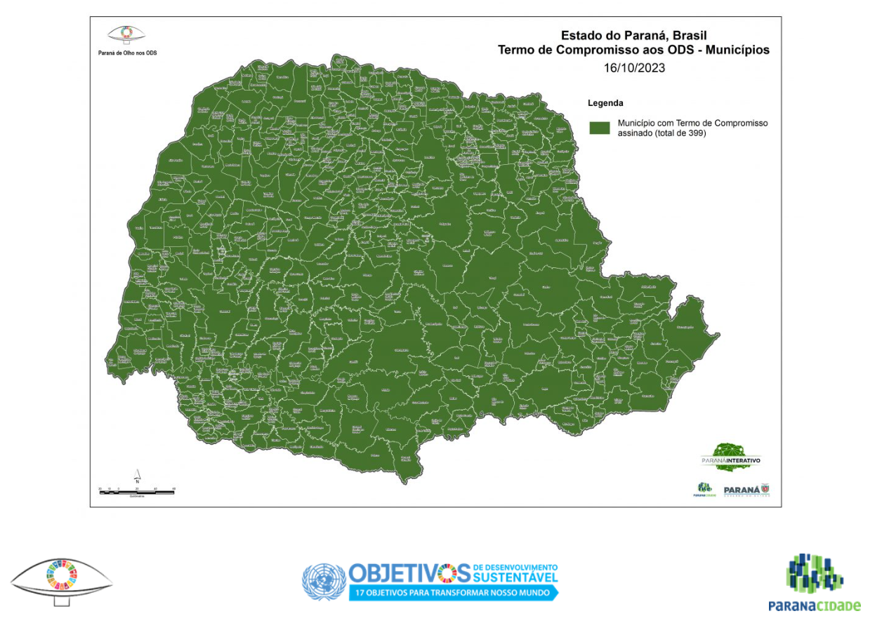 Municípios com Termo de Compromisso aos ODS