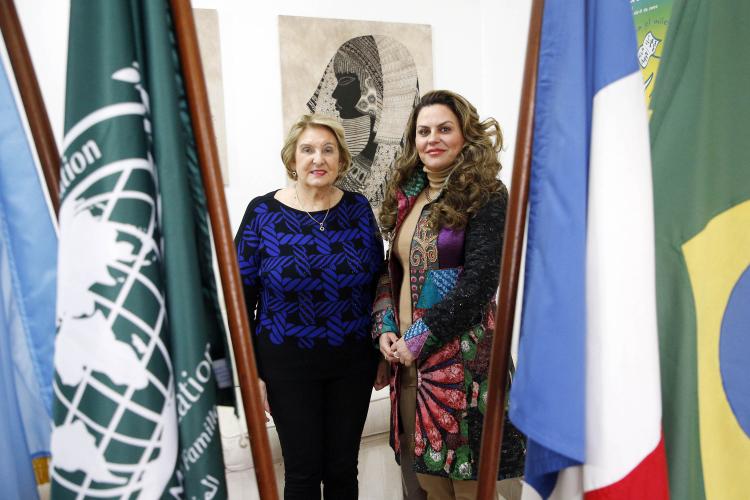 Keli Guimarães, superintendente Geral de Desenvolvimento Econômico e Social e vice-presidente do Conselho Estadual de Desenvolvimento Econômico Social (CEDES), e Deisi Kusztra, presidente da WFO, World Family Organization.