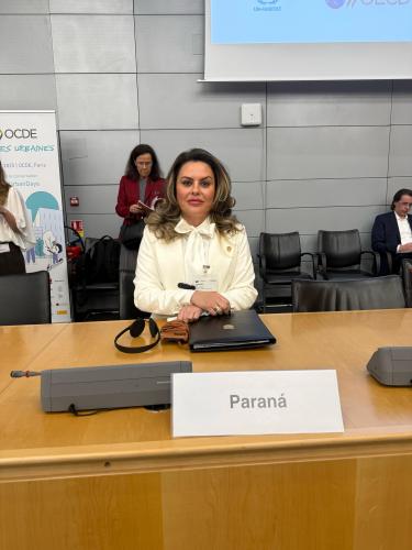 Participação da representação do Estado do Paraná, Keli Guimarães, superintendente-geral da Superintendência Geral de Desenvolvimento Econõmico e Social