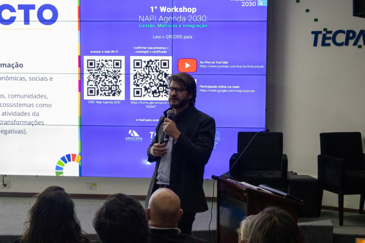 Atores da programação do 1º Workshop NAPI Agenda 2030 fortalece integração, governança e monitoramento das ações voltadas aos ODS no Paraná.
